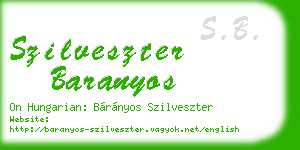 szilveszter baranyos business card